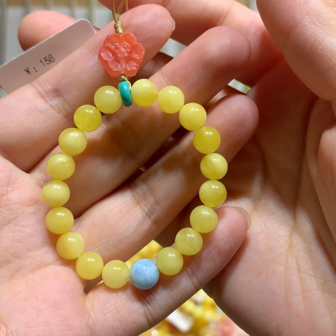 未镶嵌琥珀手链7mm