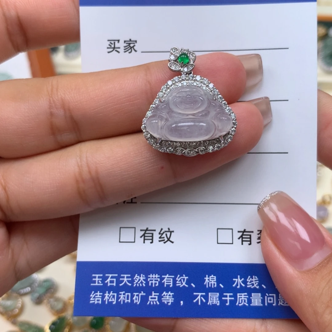 颈饰银S925镶嵌翡翠k***Z