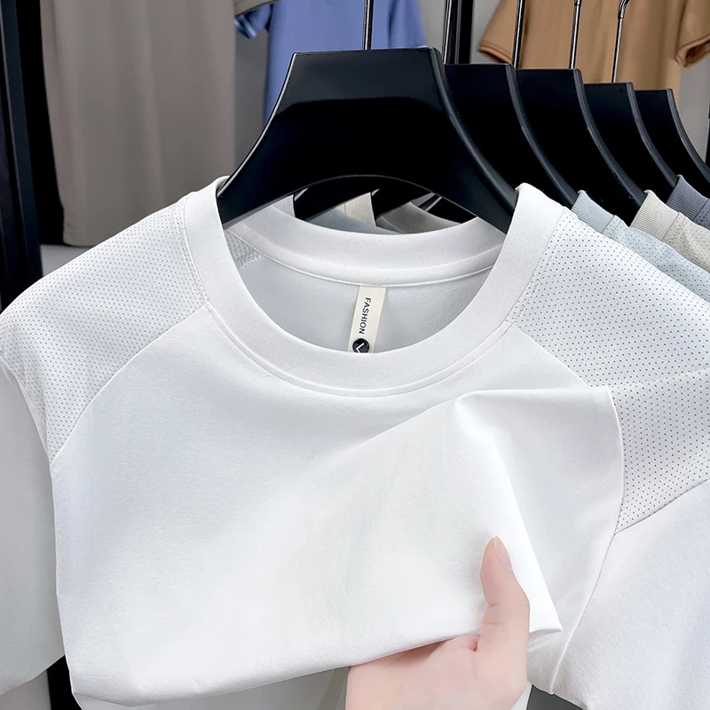 【凉感索罗娜】高级感短袖体恤夏季新款时尚冰丝透气速干百搭上衣潮