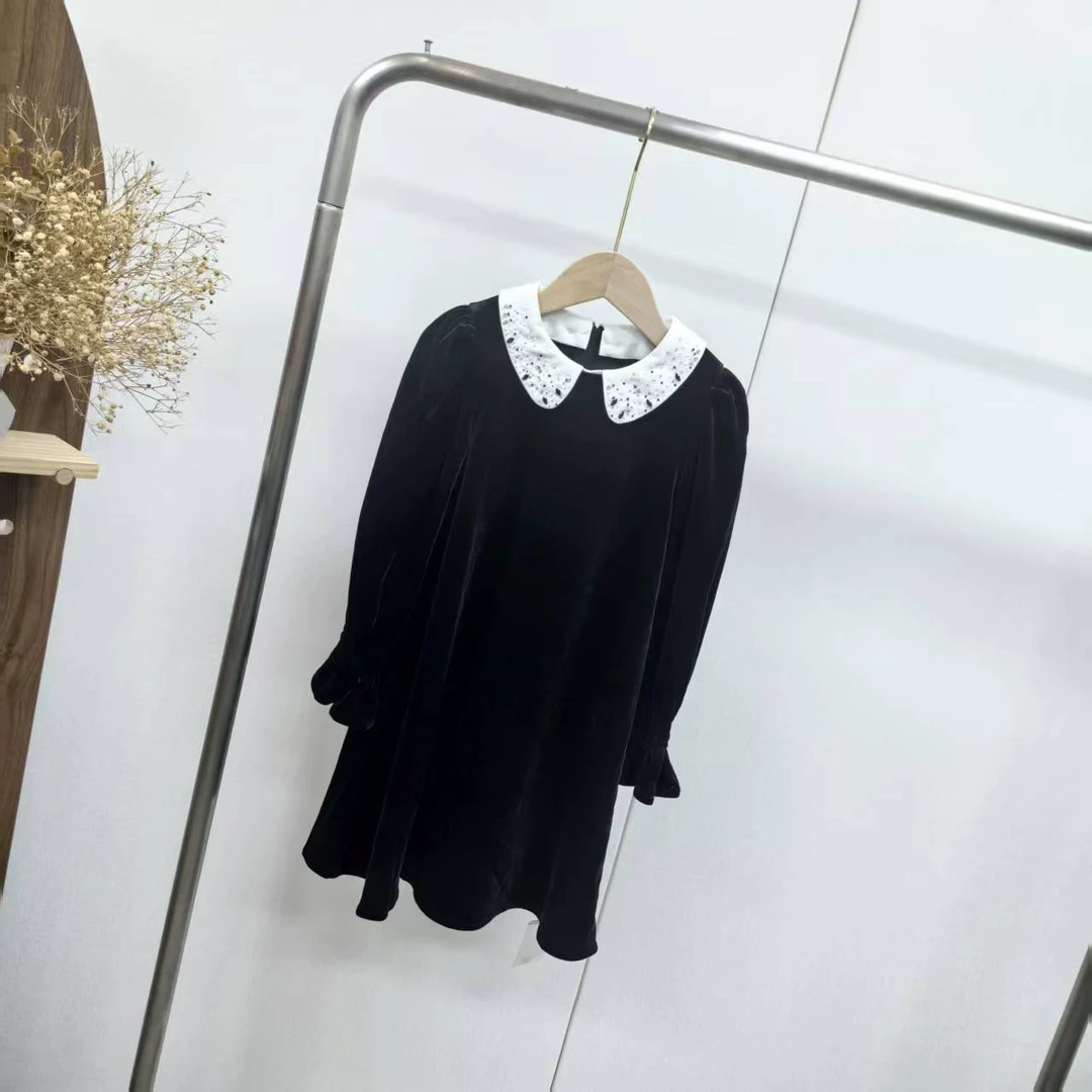 【2388】黑色丝绒连衣裙B8-10/B1-21