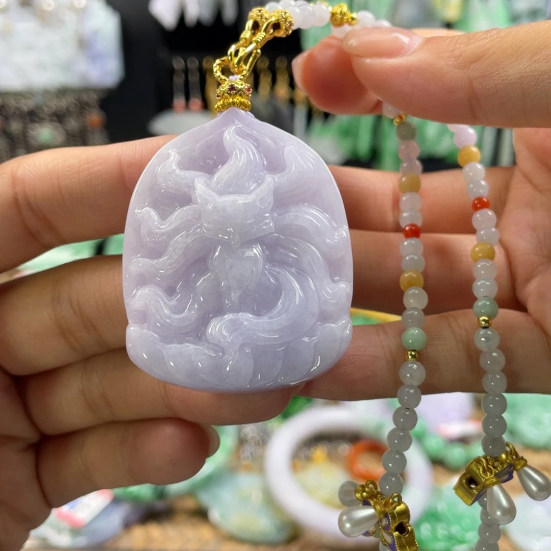 翡翠未镶嵌颈饰代编织