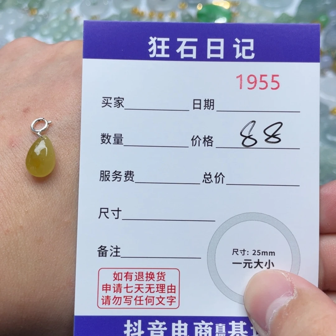 翡翠银S925镶嵌颈饰天然A货缅甸翡翠 拍一发一