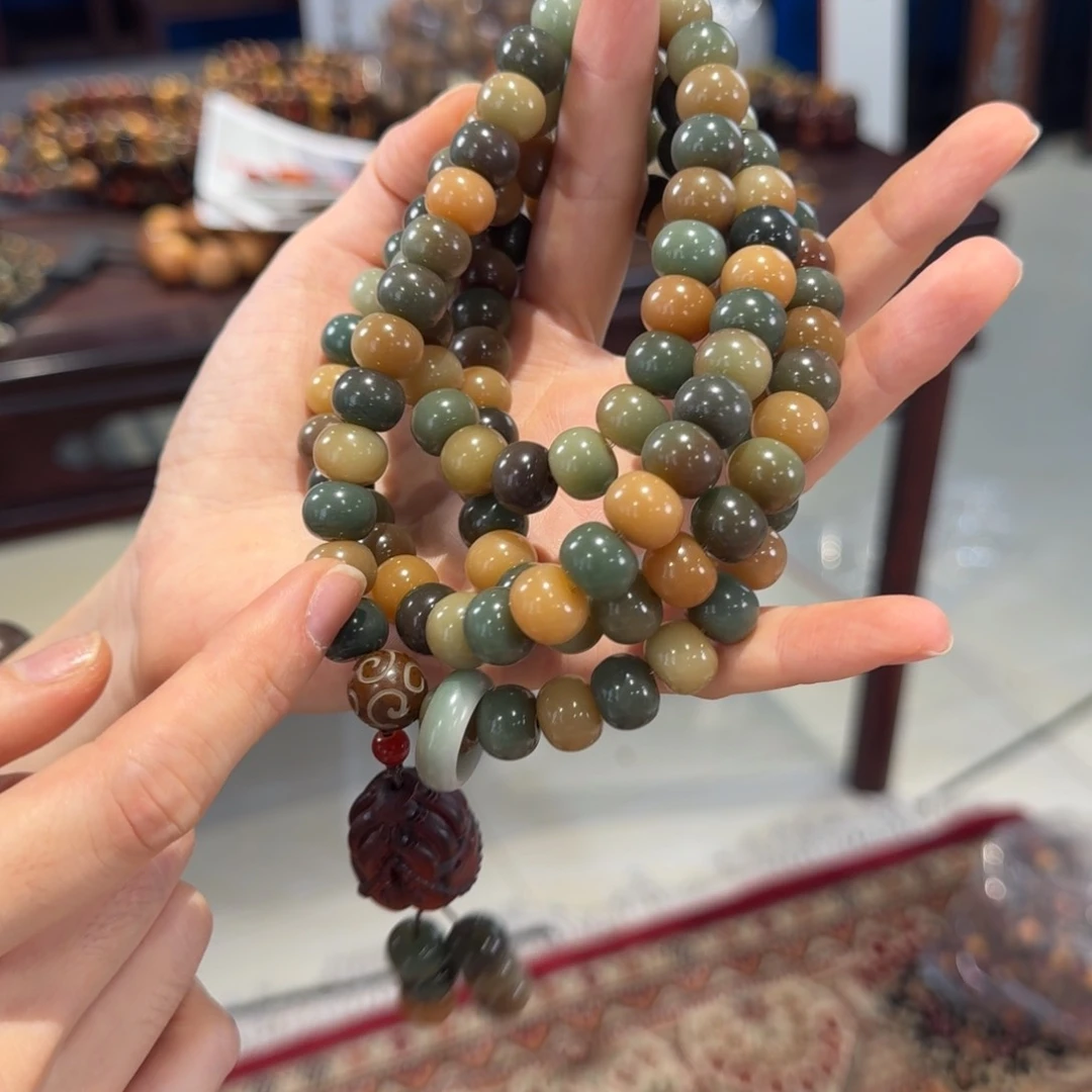 白玉菩提手串1.2敦煌多宝108颗