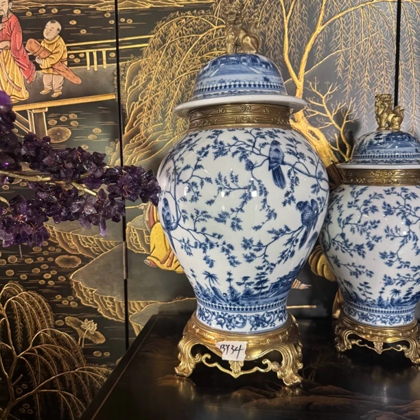 BY34 青花瓷将军艺术摆件  大号