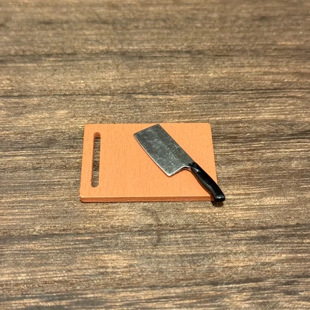 微缩娃娃屋迷你菜板加刀厨房过家家玩具厨具摆件