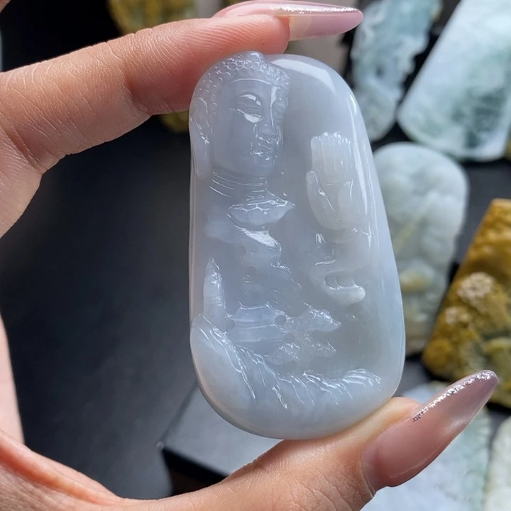 定制翡翠未镶嵌佛观天下