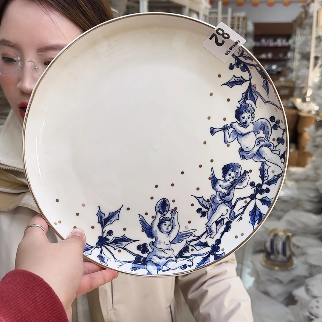 骨瓷27cm一个大盘瑕疵品不忒不还(39米包邮)