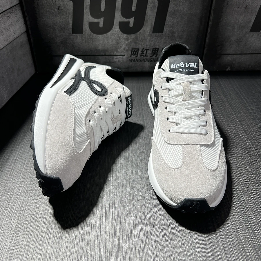 网红同款男鞋2025新款透气阿甘鞋男夏季休闲运动鞋轻便潮牌小白鞋