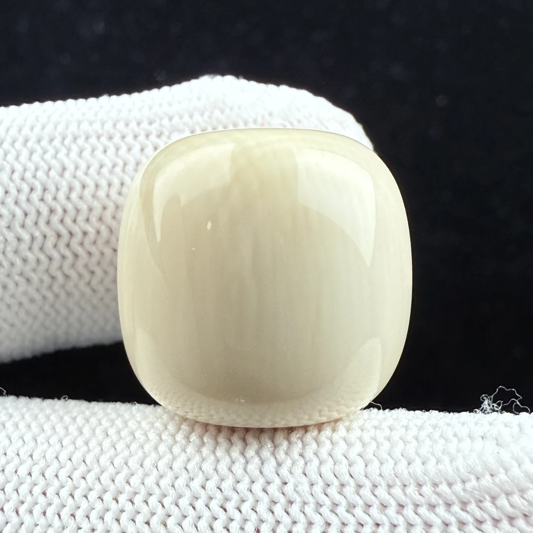 K6364天然猛犸牙 扣子墩子18*17.2mm一物一图 假一罚十