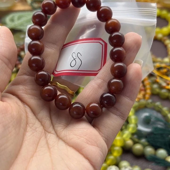 鍂***蛇纹石玉未镶嵌手链