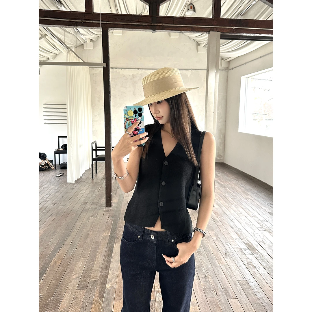 DYANGJUN【4月5号10:00AM 马甲】V领针织马甲