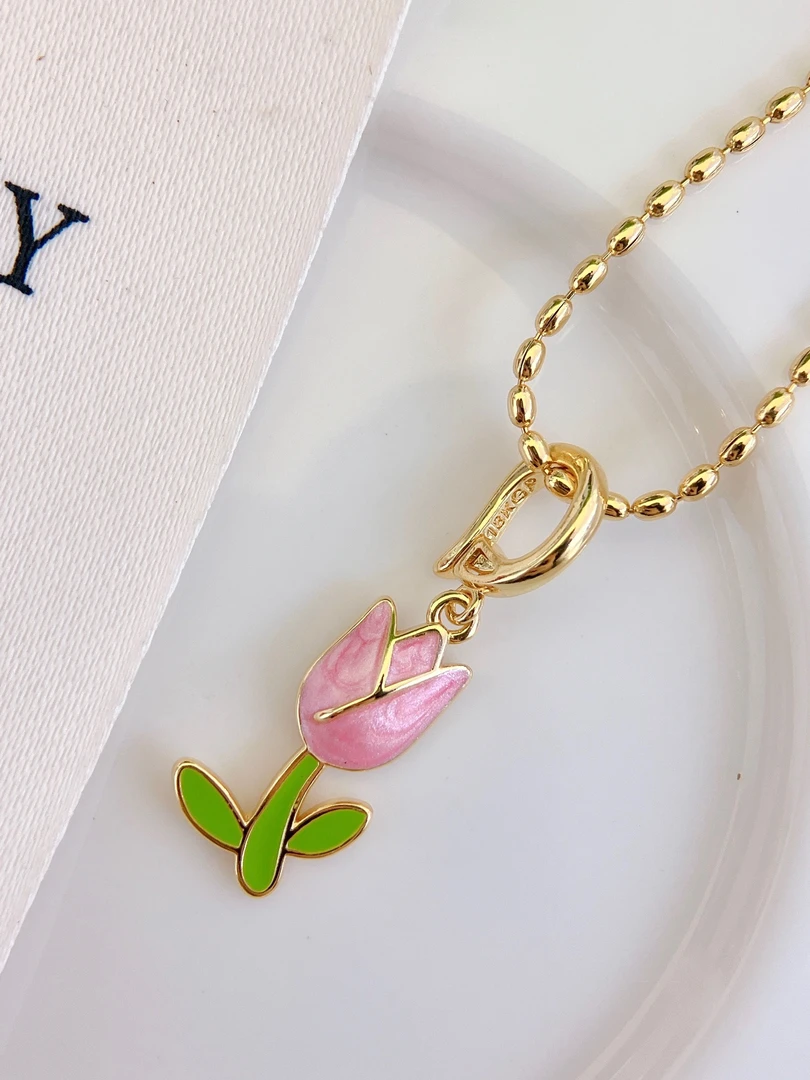 铜合金吊坠 欧美高级感花朵万能扣吊坠