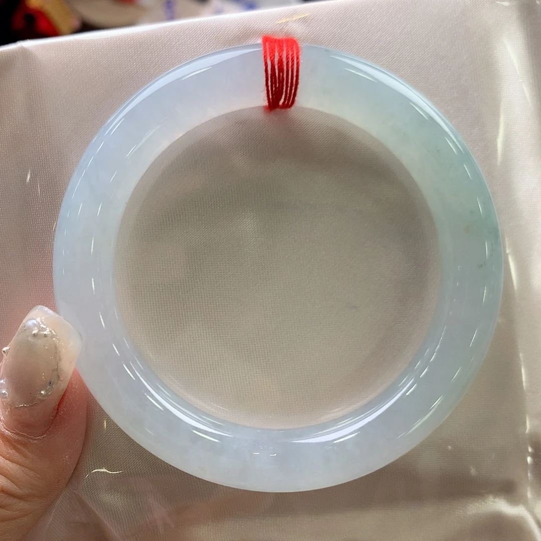 翡翠未镶嵌手镯52.2冰晴