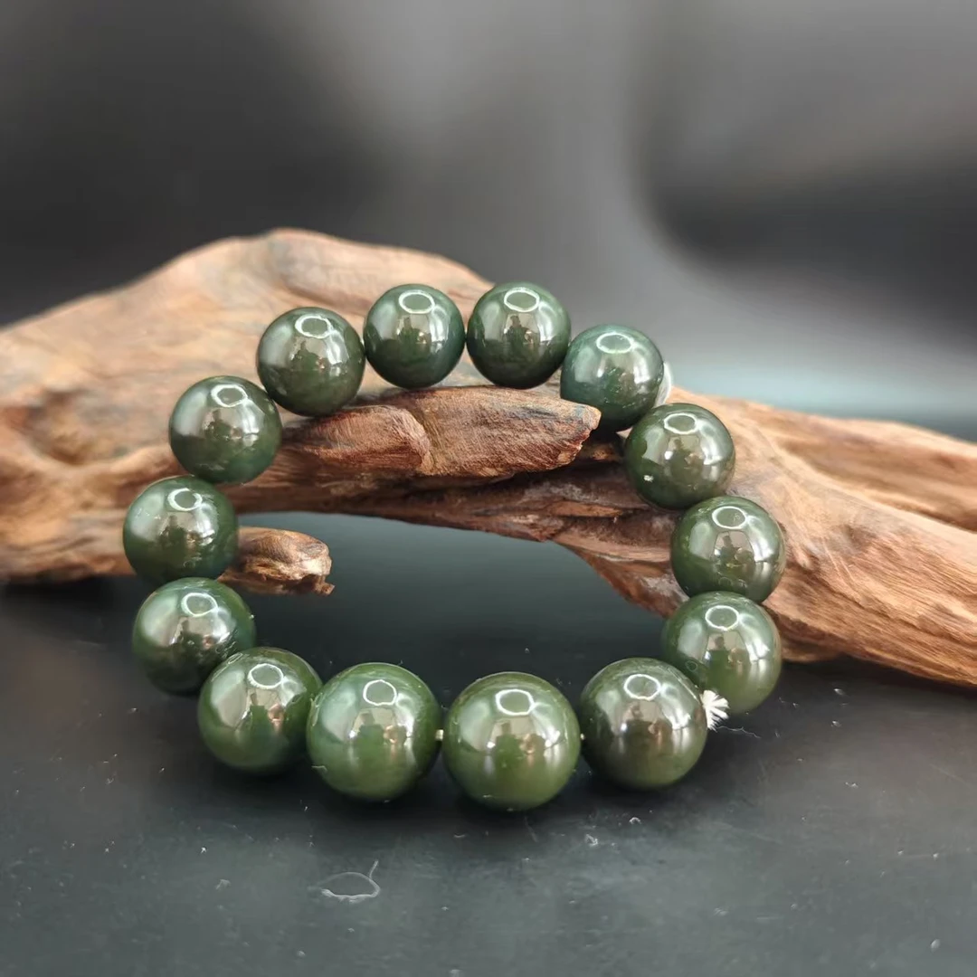 Q和田玉且末圆珠手串（卡16）3048