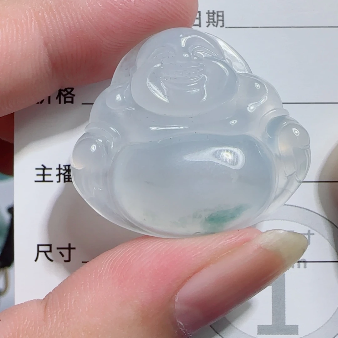翡翠未镶嵌颈饰佛公
