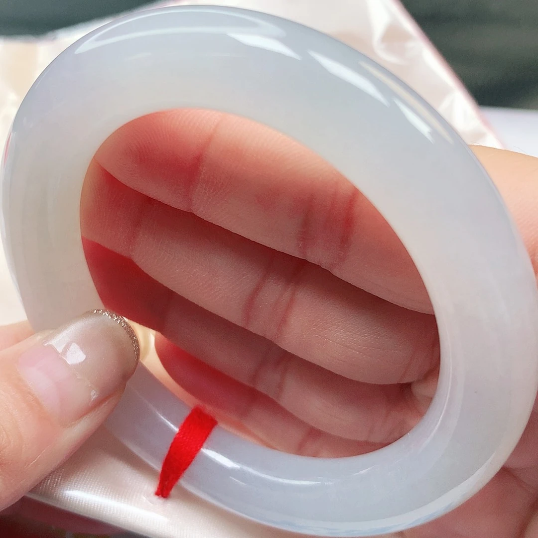 未镶嵌手镯翡翠缅甸纯天然A货翡翠白月光胖圆150号