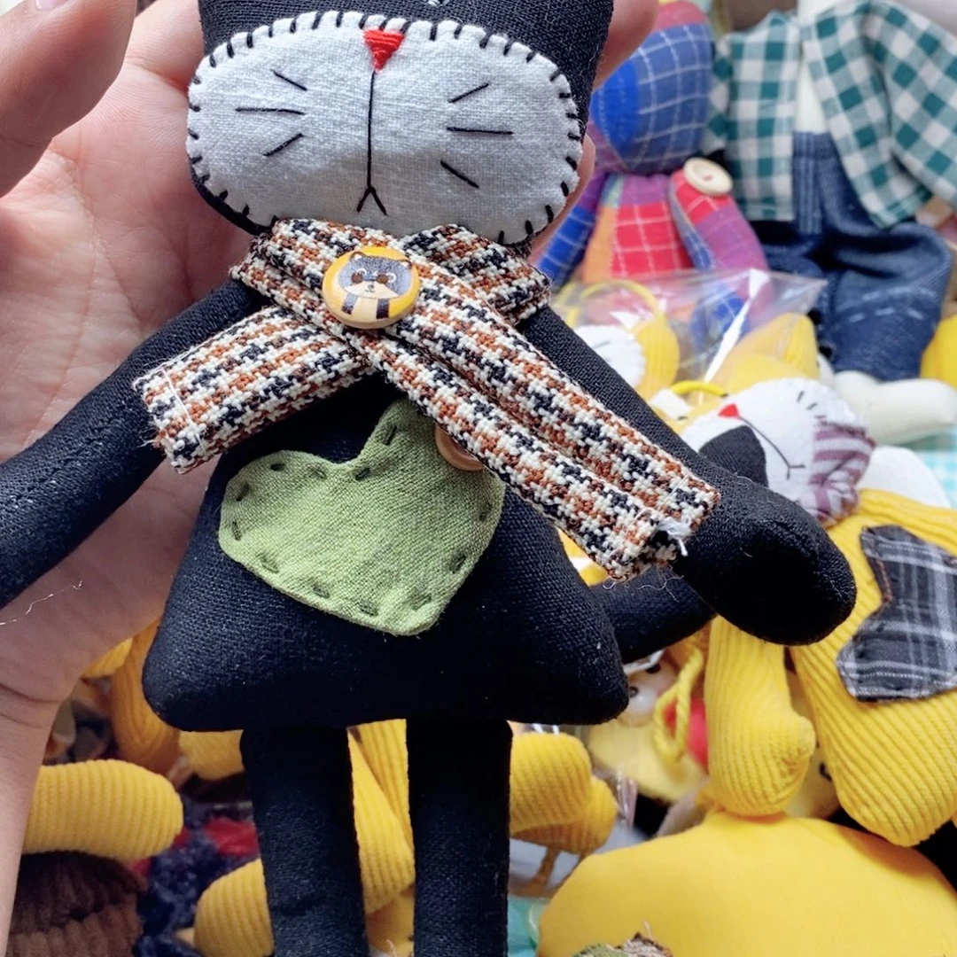 棉亚麻黑猫的大件