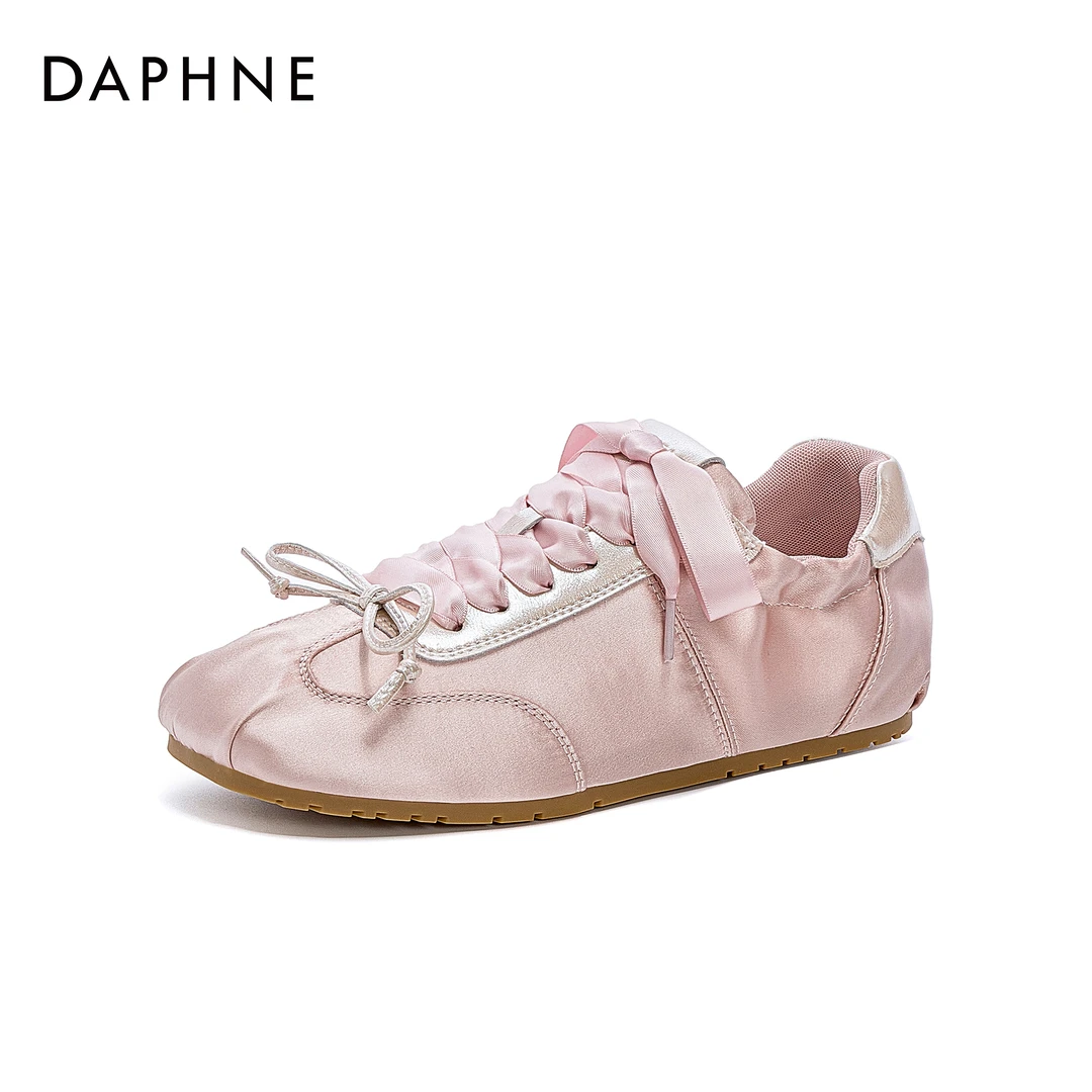 达芙妮时尚百搭休闲气质25年秋季新款平底系带嘻哈风舒适德训鞋