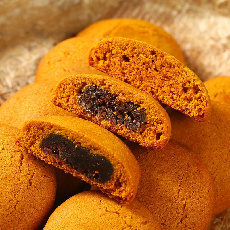 云南特产小荞饼苏麻红豆沙口味荞饼传统中式糕点零食点心早餐