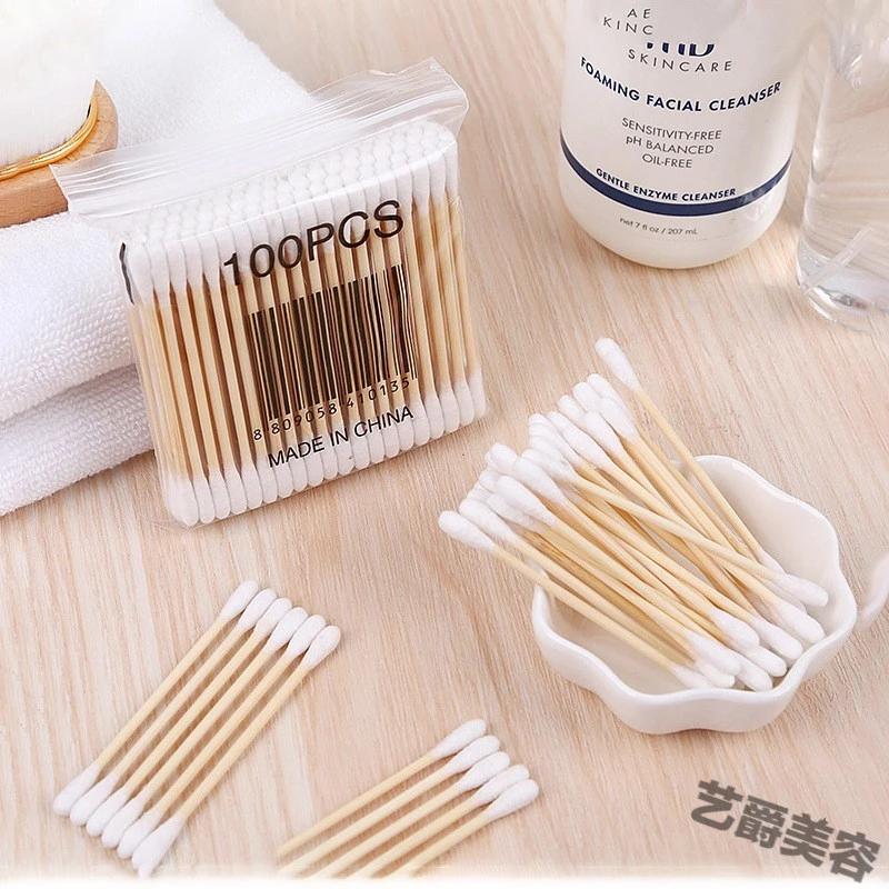 一次性清洁双头棉签无菌挖耳朵家用化妆专用苍耳子一次性棉签纳米