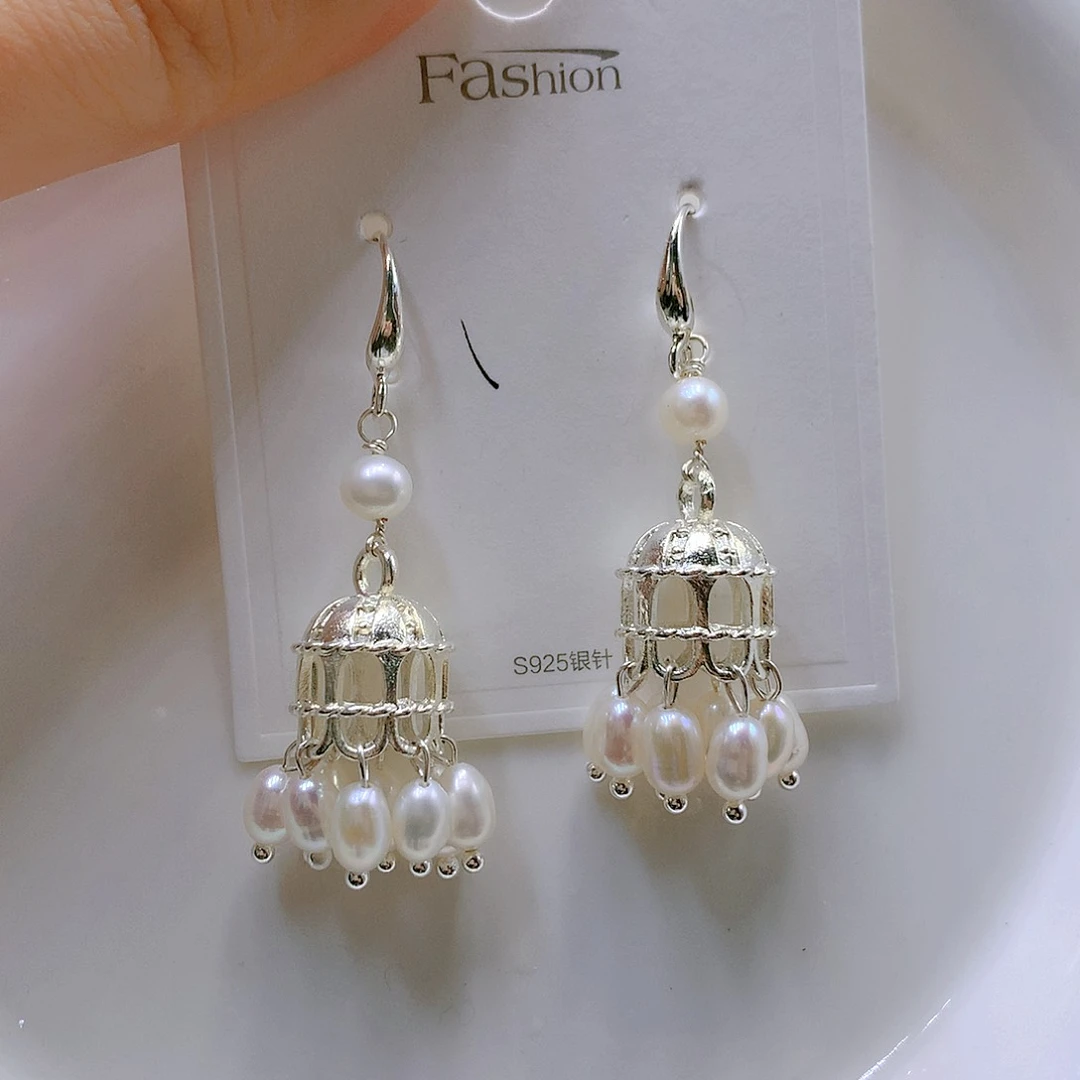 颈饰银S925镶嵌淡水珍珠