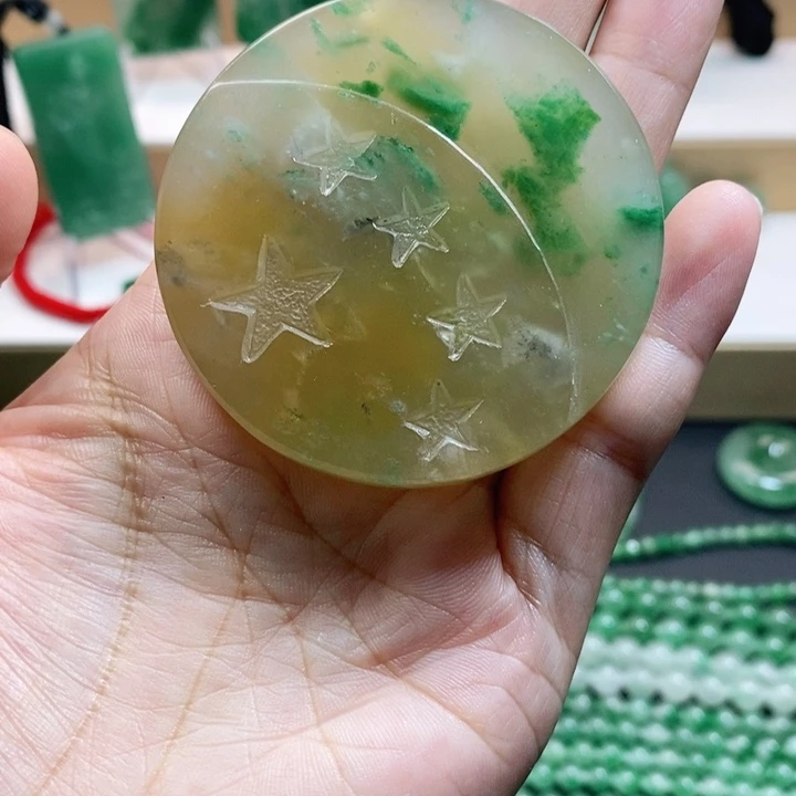 未镶嵌石英质玉珠宝半成品睿**羅非洲翠