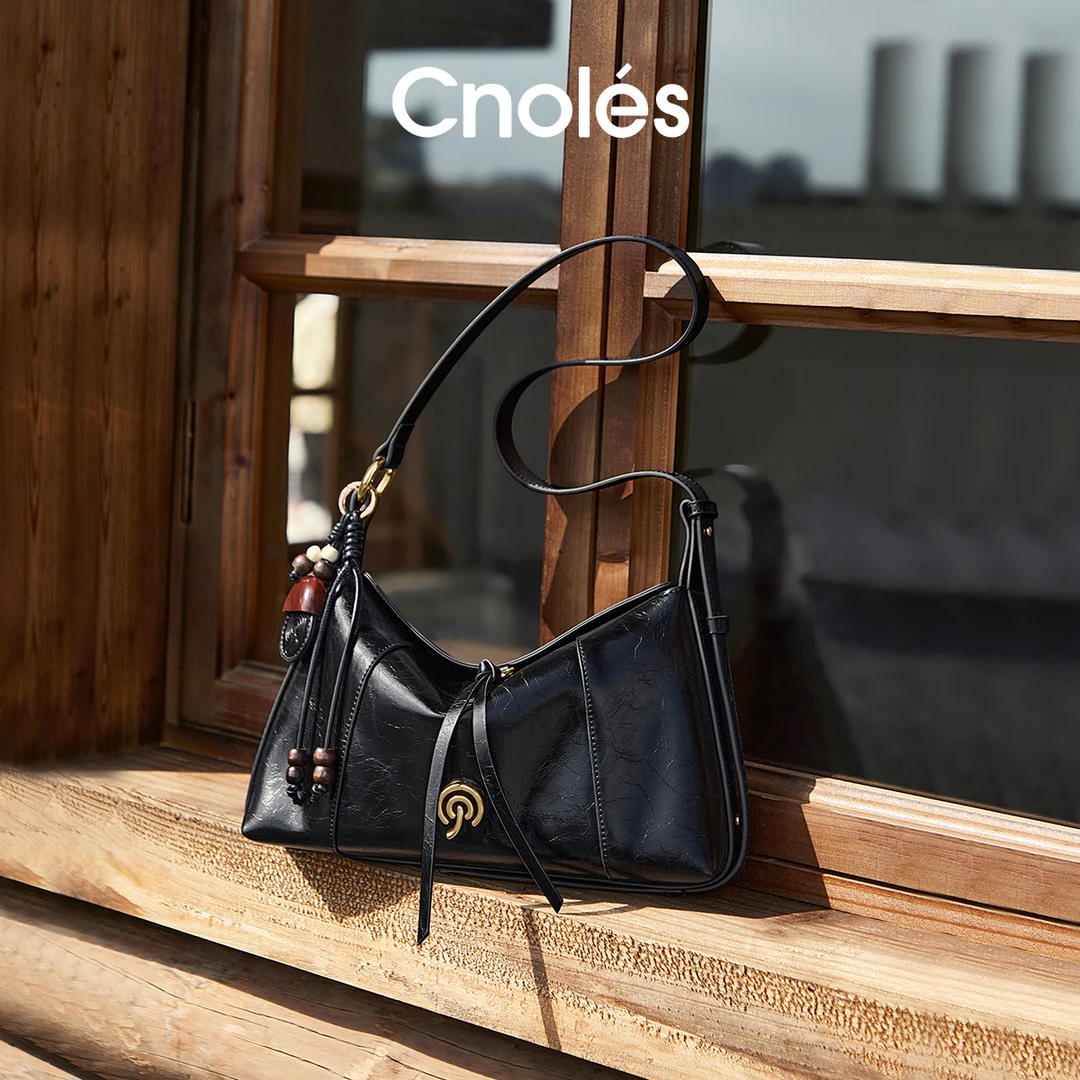 【孙千同款】Cnoles蔻一晚晴新款2025流行hobo腋下斜挎包包女大容量