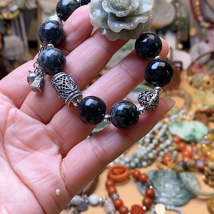 翡翠手链未镶嵌乌鸡手链35