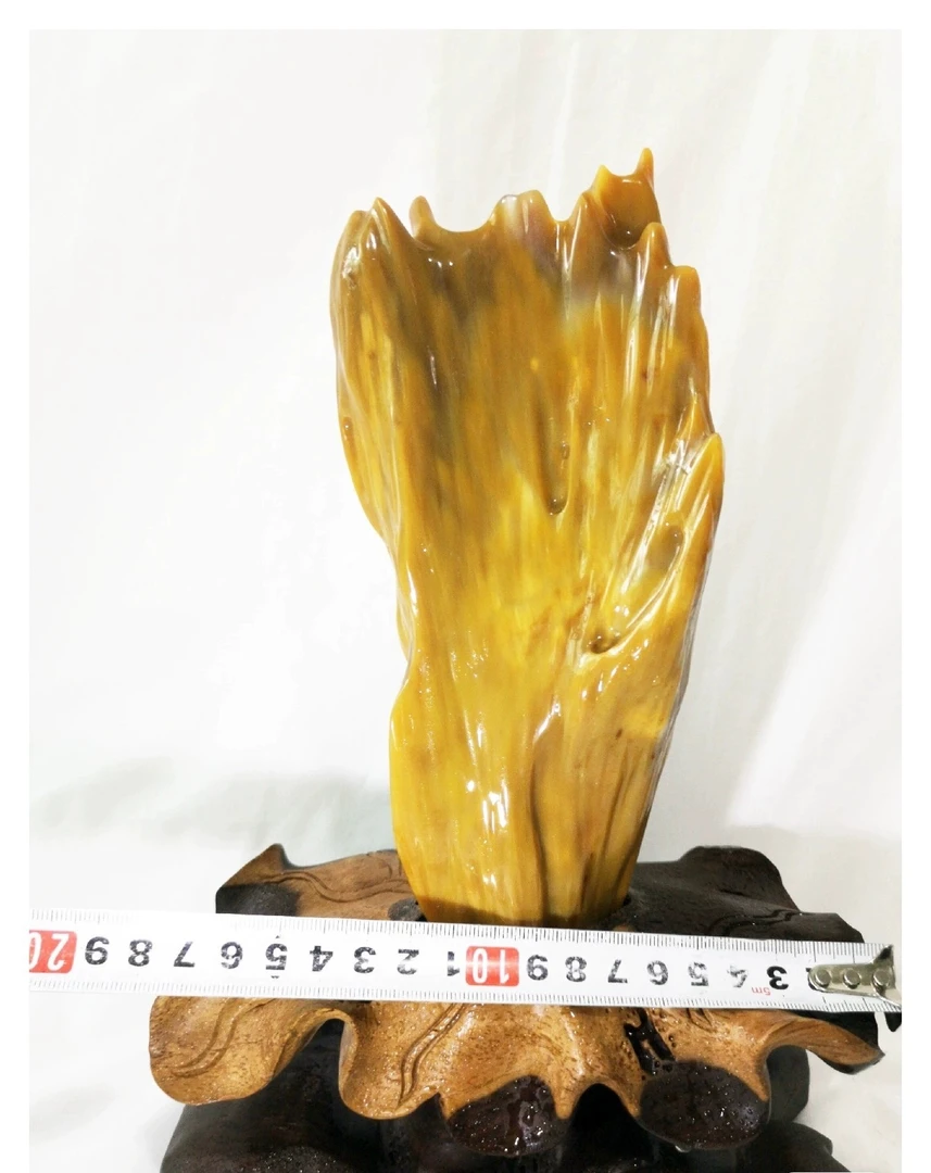 金佛手！缅甸鸡油黄树化玉