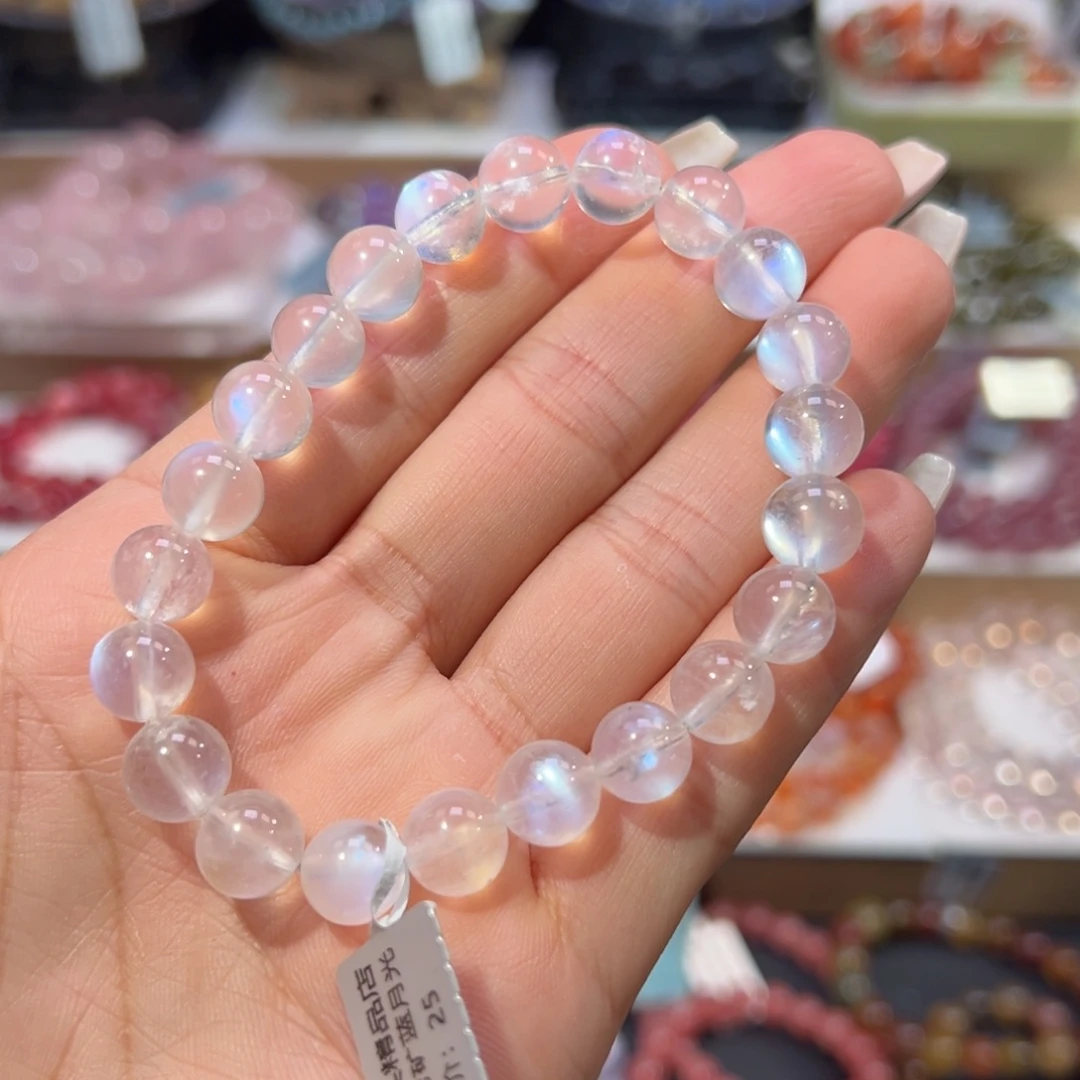 未镶嵌手串长石祖宗级老矿蓝月光9.3mm