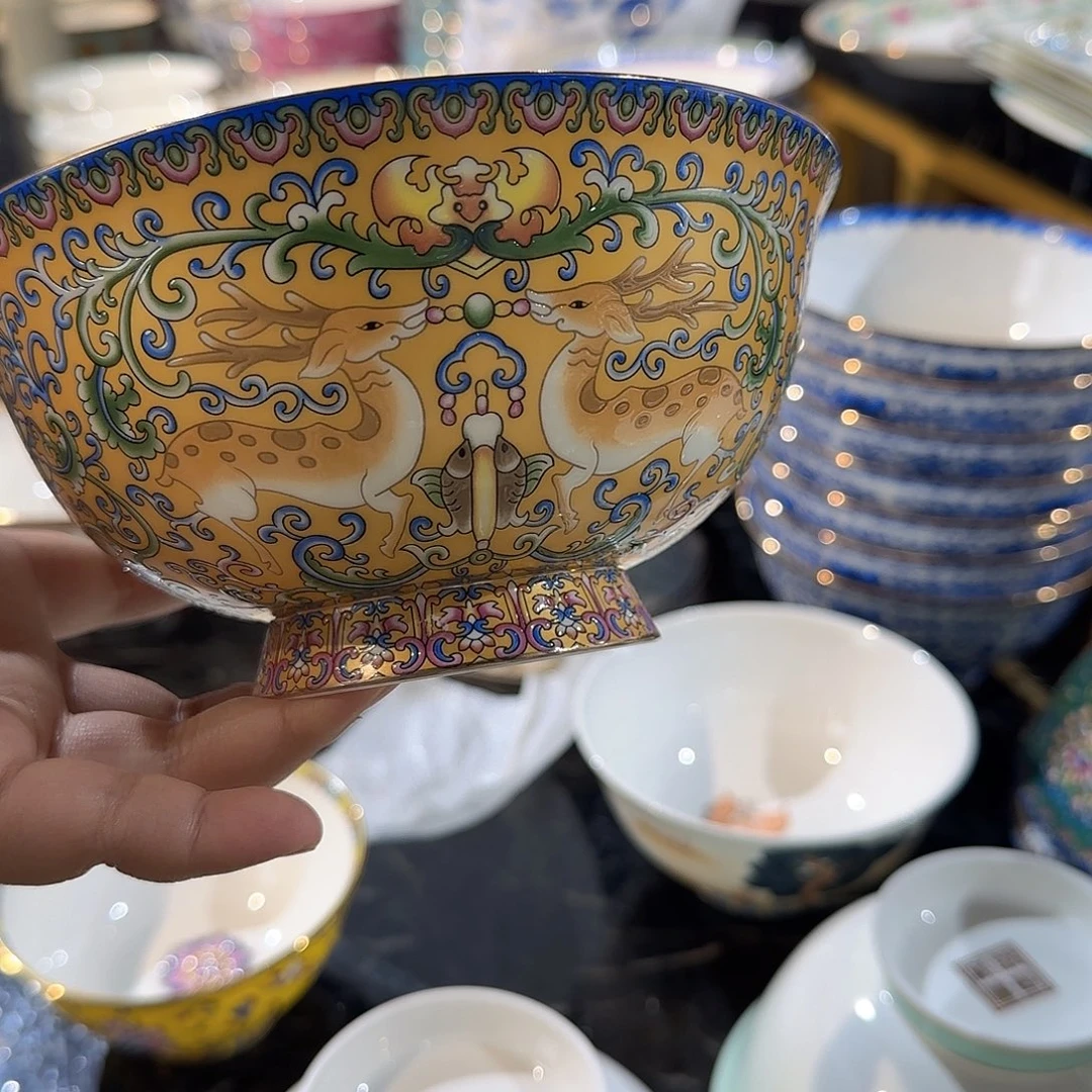 骨瓷骨瓷珐琅彩工艺