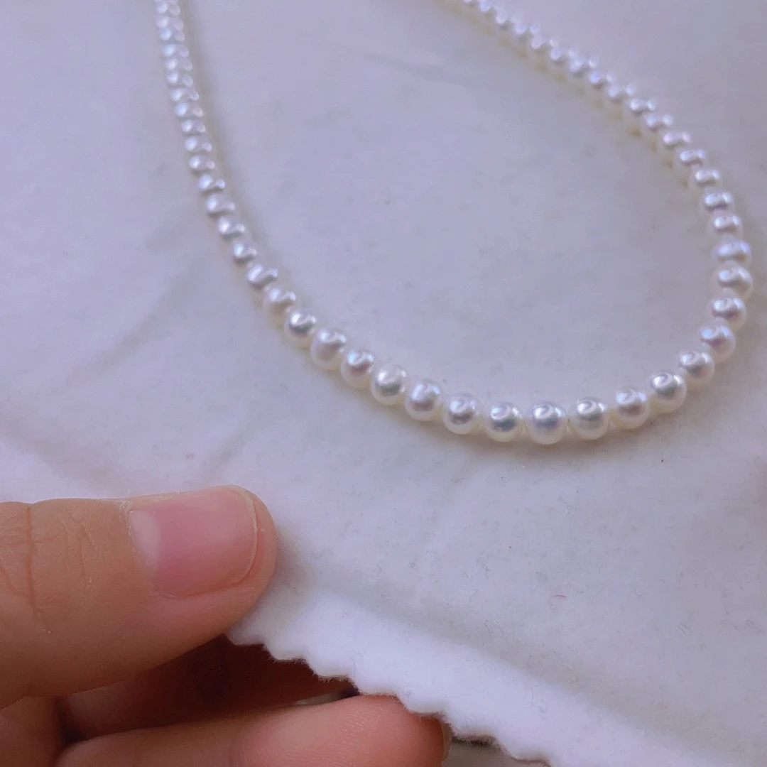 银S925镶嵌颈饰淡水珍珠
