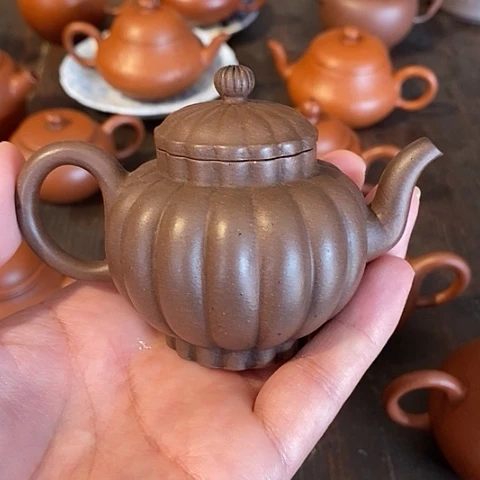 茶壶紫砂亮紫沙壶……