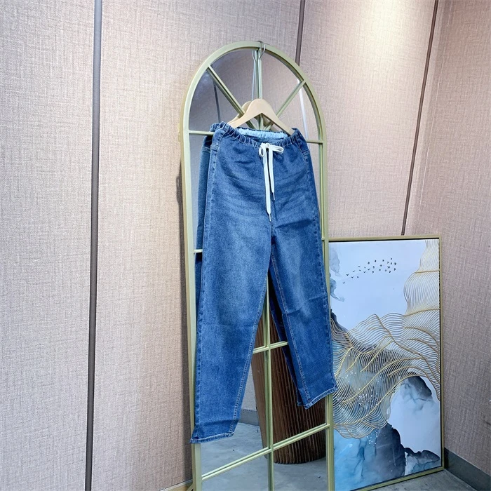 FF012蓝色牛仔孕妇裤子XL110-140(产前产后两穿不加绒）