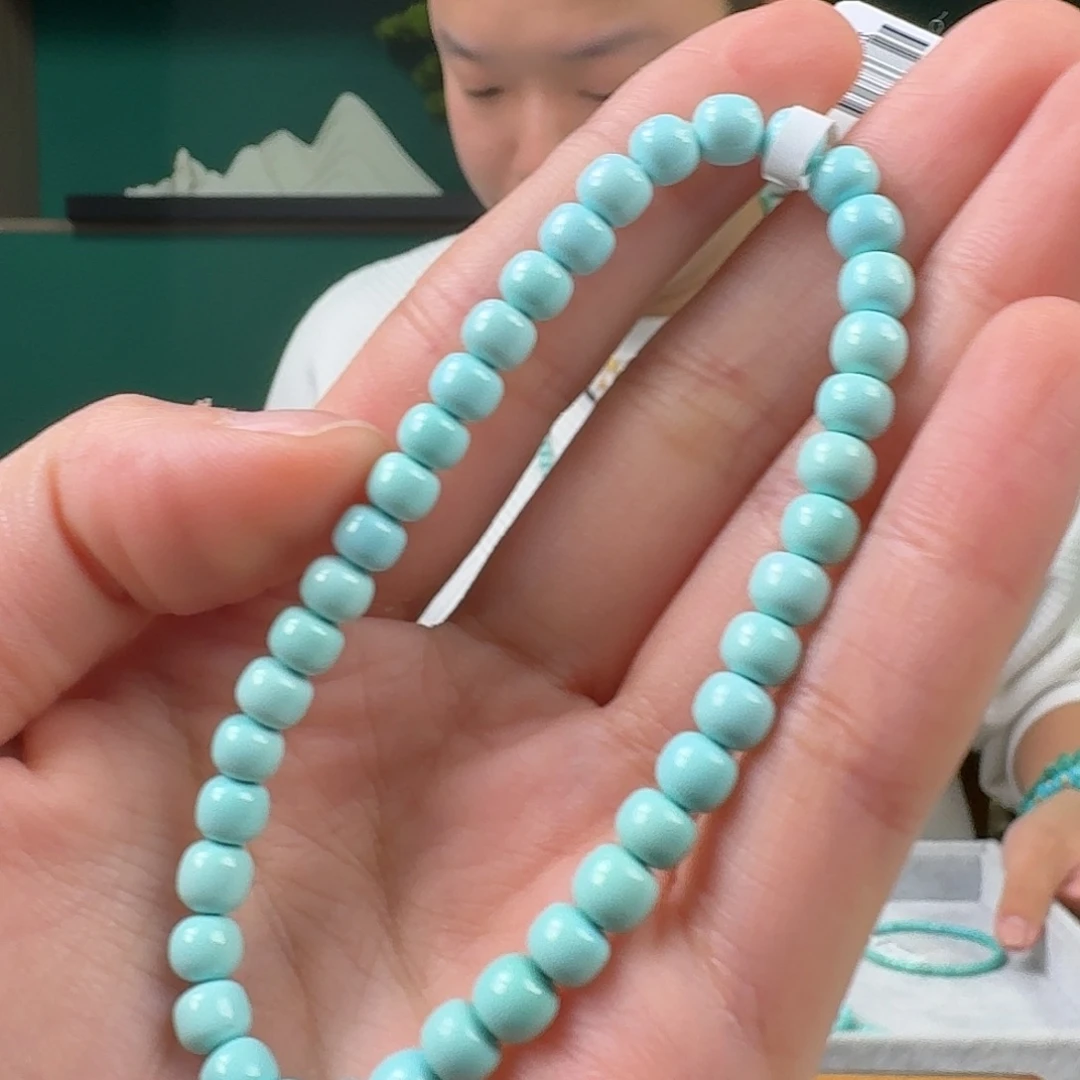 绿松石18K金镶嵌挂件