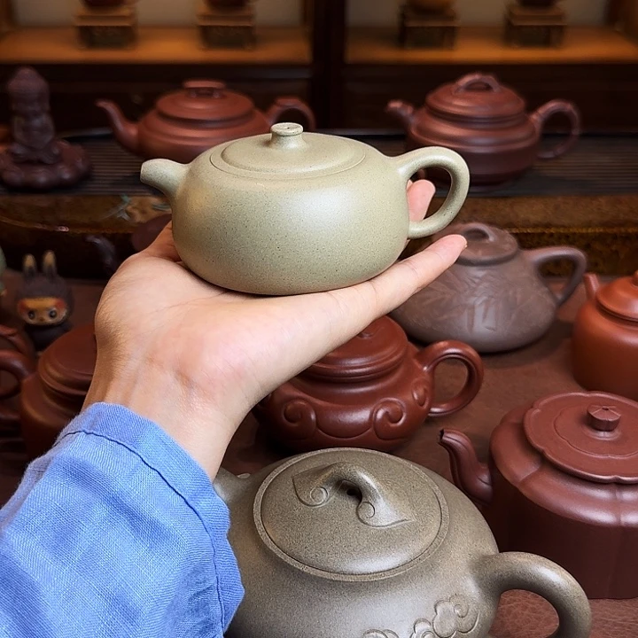 旭***言茶壶紫砂井栏壶，段泥