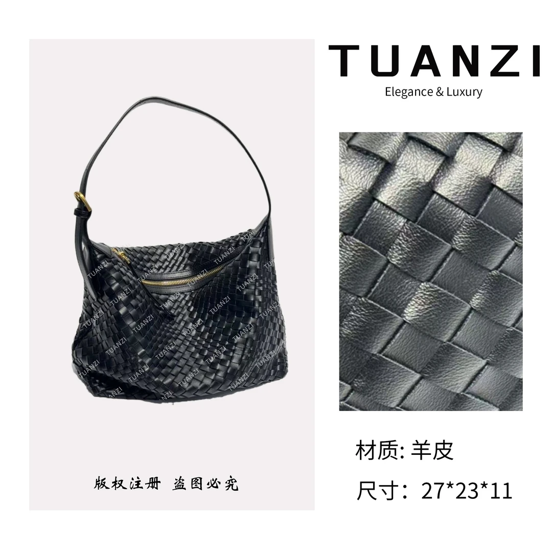 TUANZI『高端玩家』 B＆V家秋冬新款手工编织包 XKY-2253-黑色