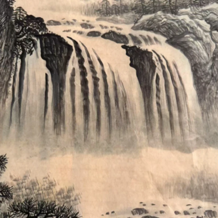 高档大气山水图装饰画适用于玄关书房茶室客厅办公室