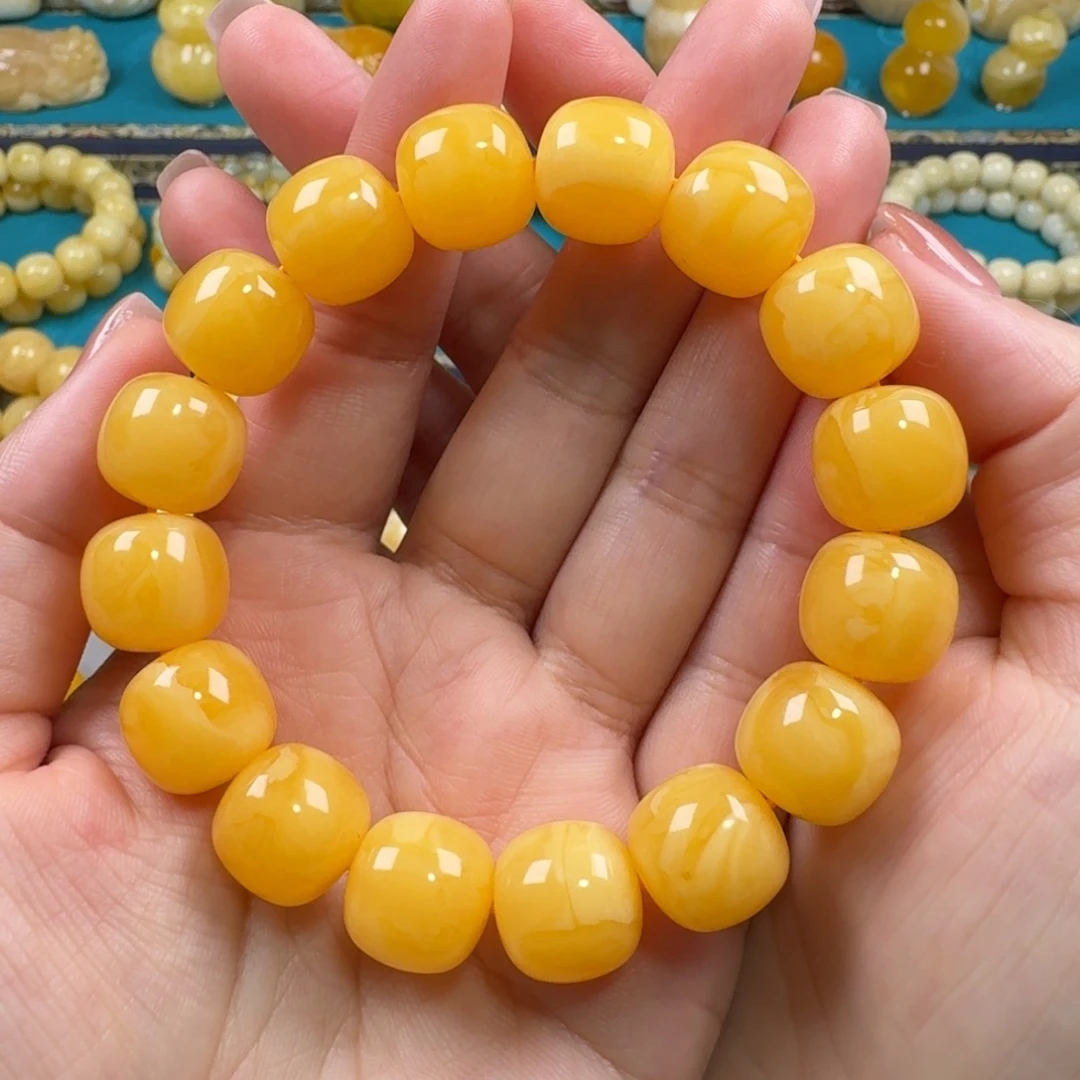 琥珀未镶嵌手链同料