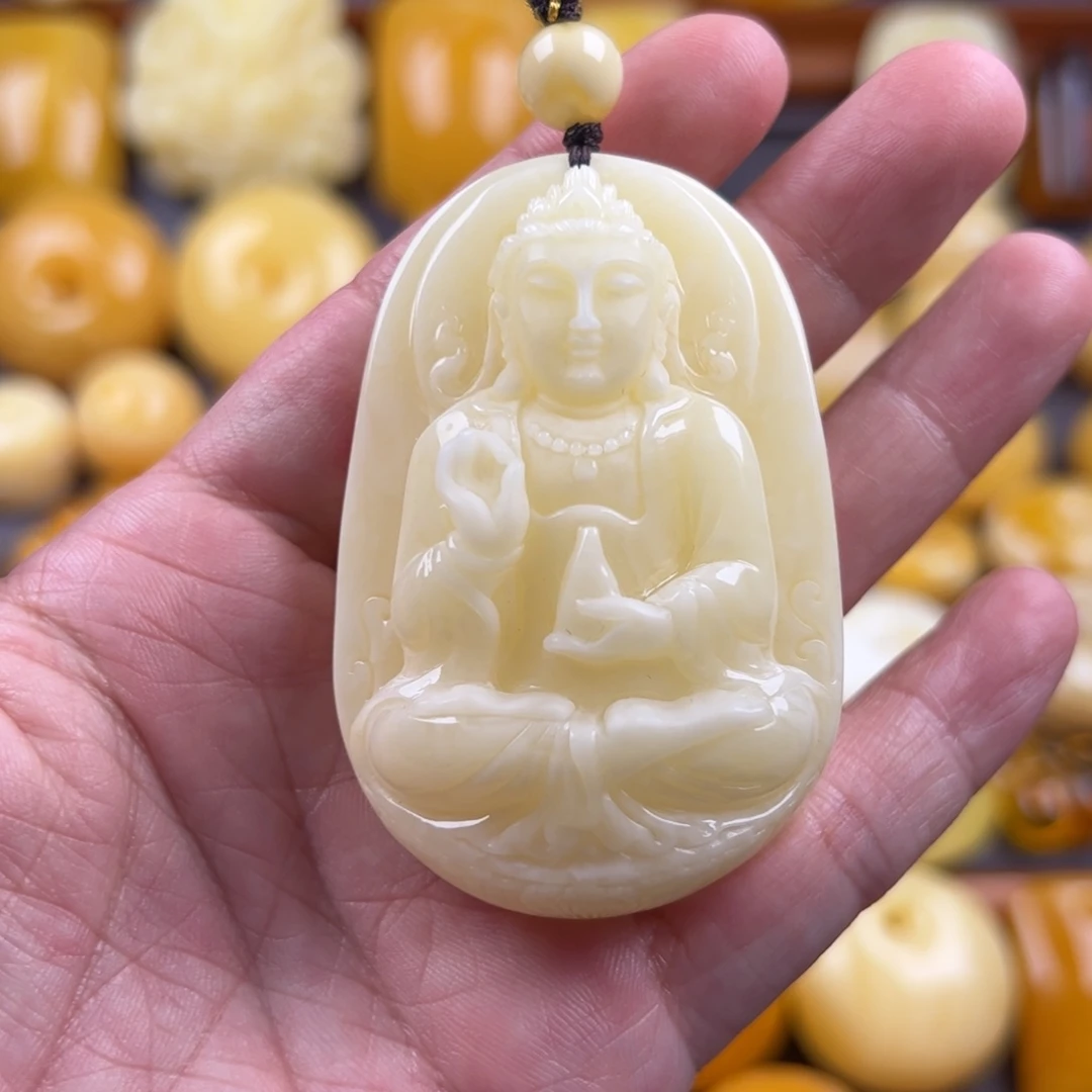 琥珀未镶嵌颈饰纯天然琥珀蜜蜡无优化