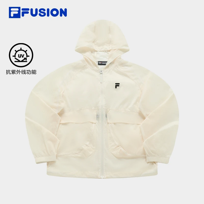 FILA斐乐运动梭织外套女士春夏宽松户外休闲潮流上衣T11W421703F