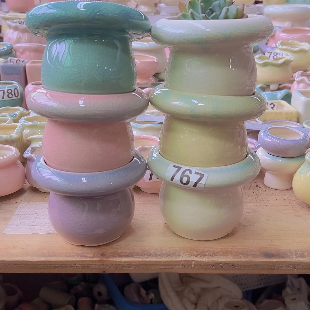 陶瓷花盆当场满12包邮