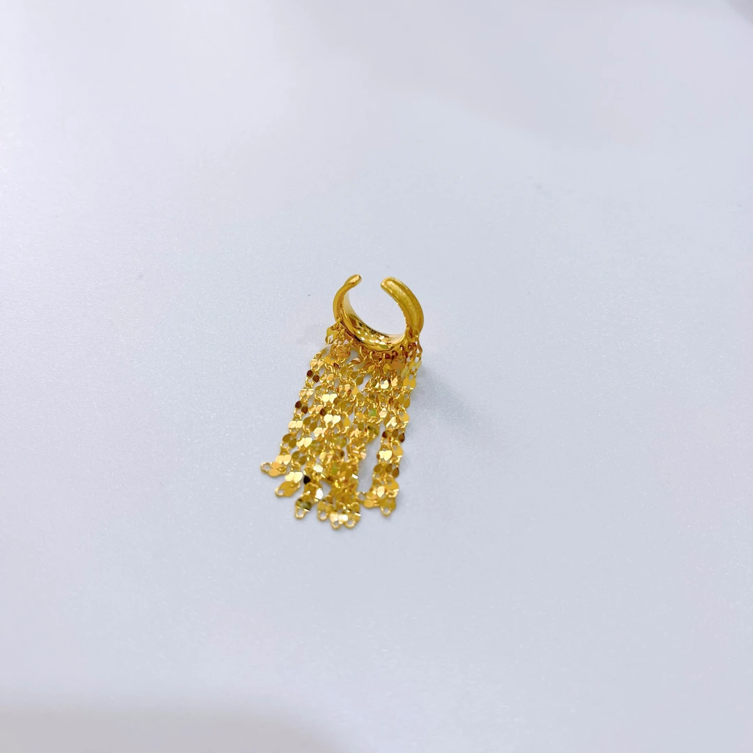 【流苏耳夹】足金999黄金5G流苏耳夹时尚潮流耳夹