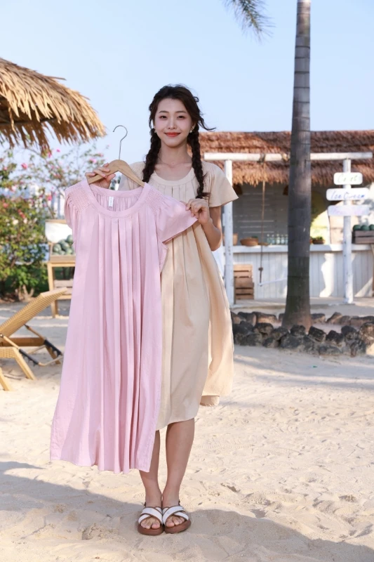 夏季孕妇中长款时尚简约小飞袖宽松显瘦a字连衣裙