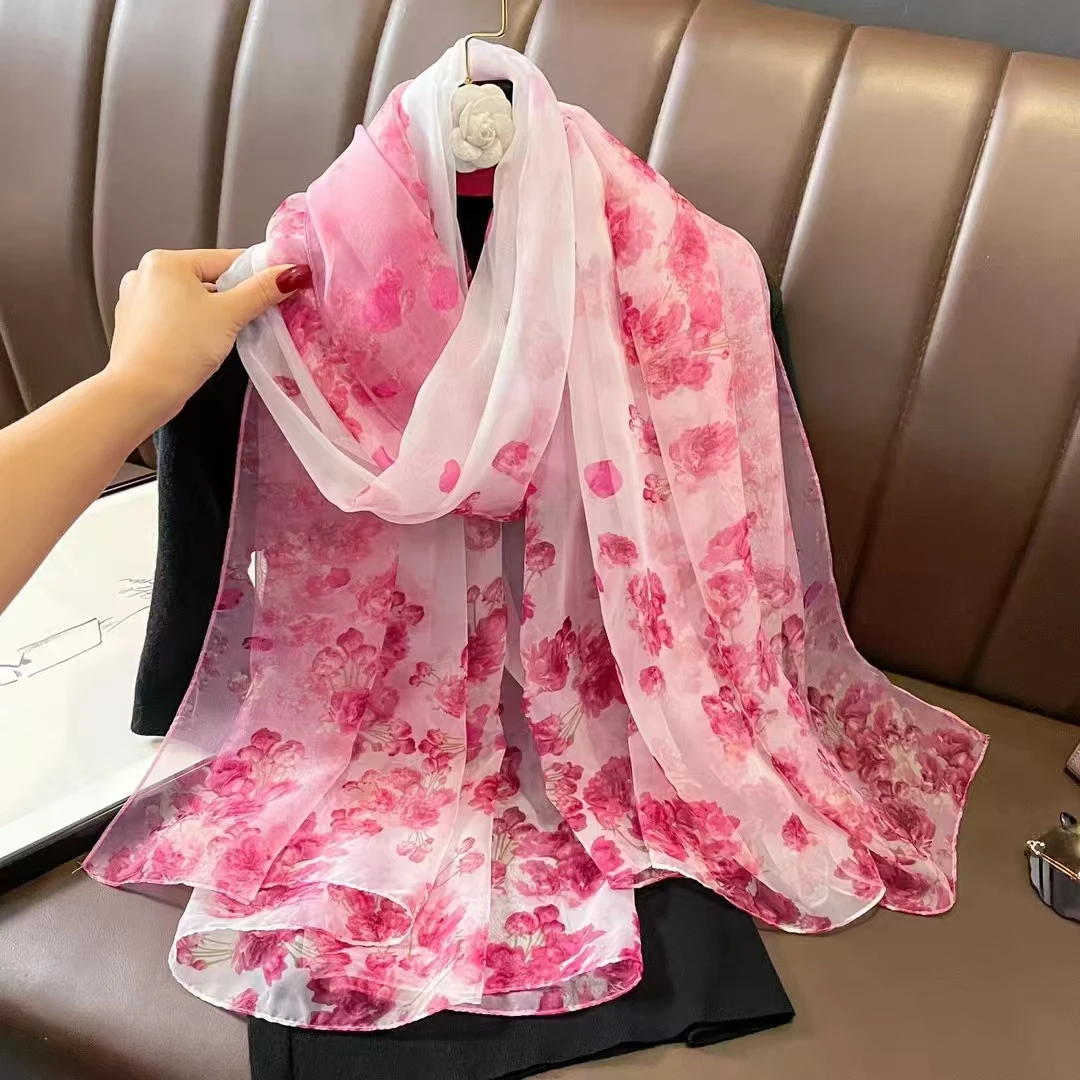 【粉色碎花】S52丝巾