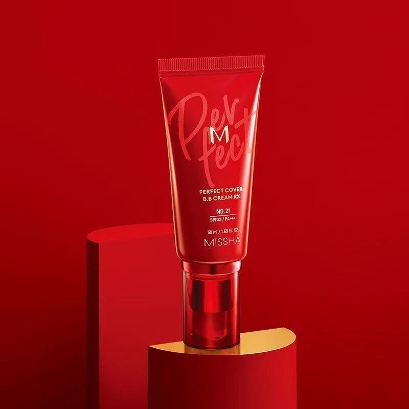 Missha韩国谜尚无瑕不脱妆自然色修容bb霜裸妆遮瑕持久红BB霜修颜