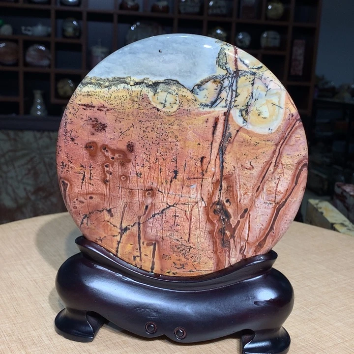 ，广西国画石摆件，收藏观赏