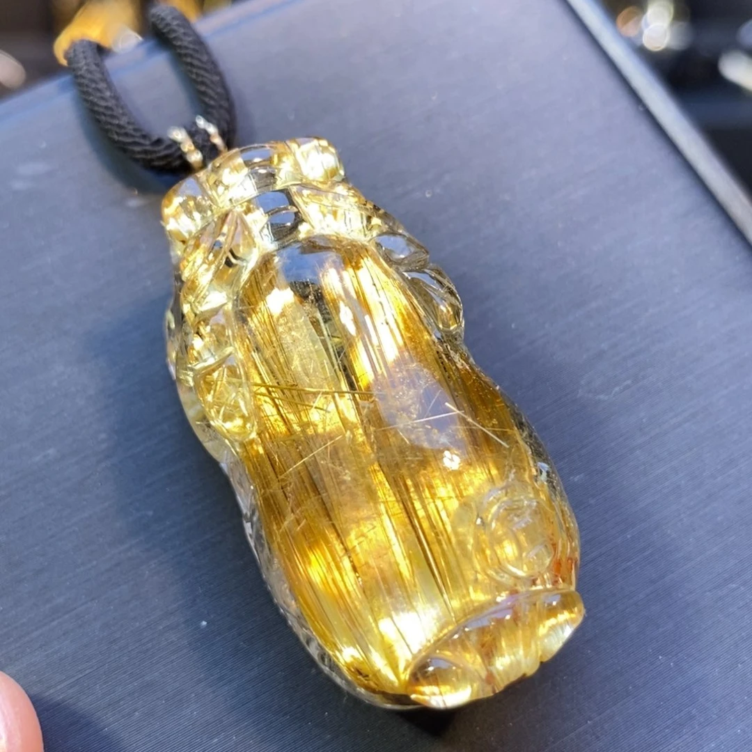 颈饰未镶嵌水晶钛晶貔貅吊坠