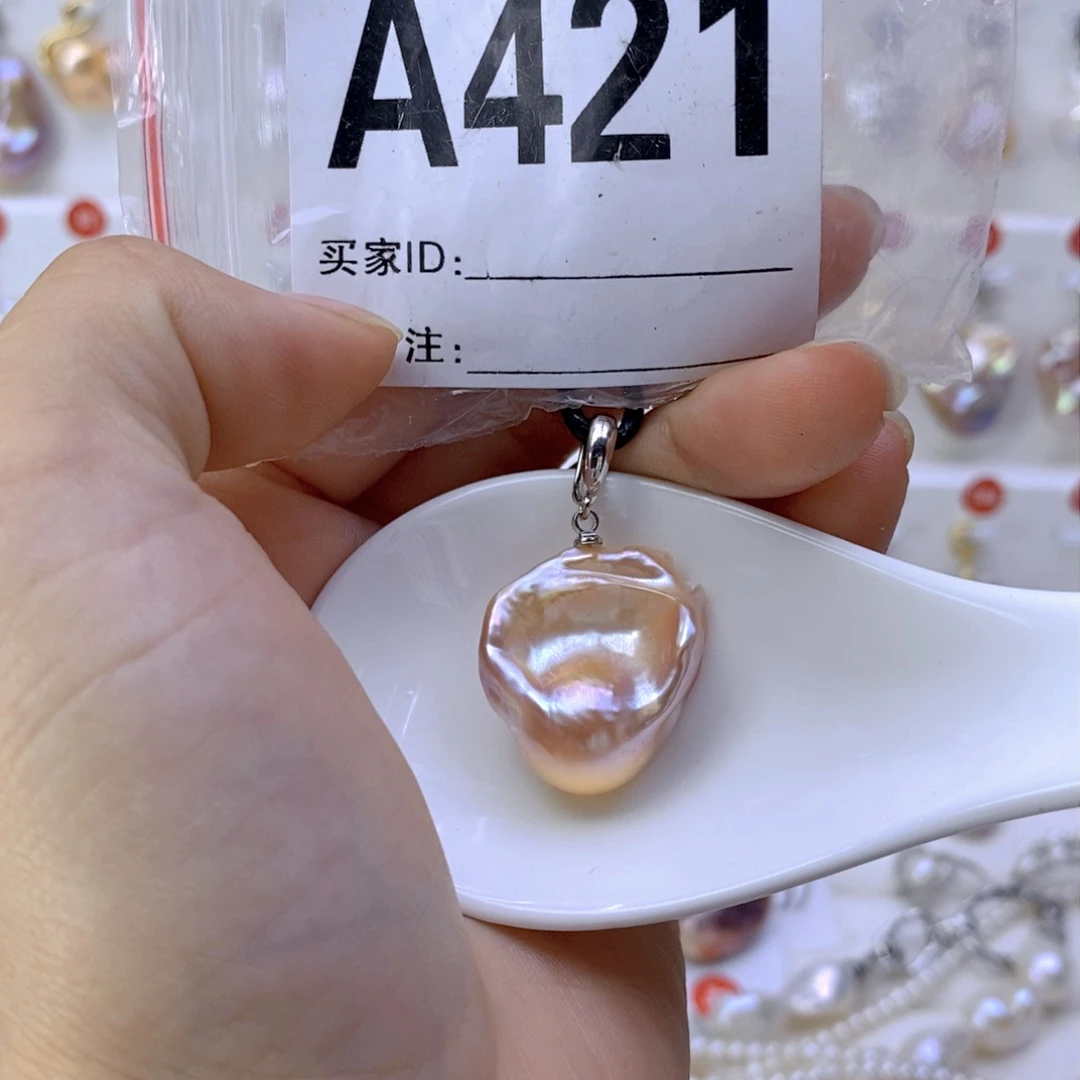 淡水珍珠银S925镶嵌颈饰