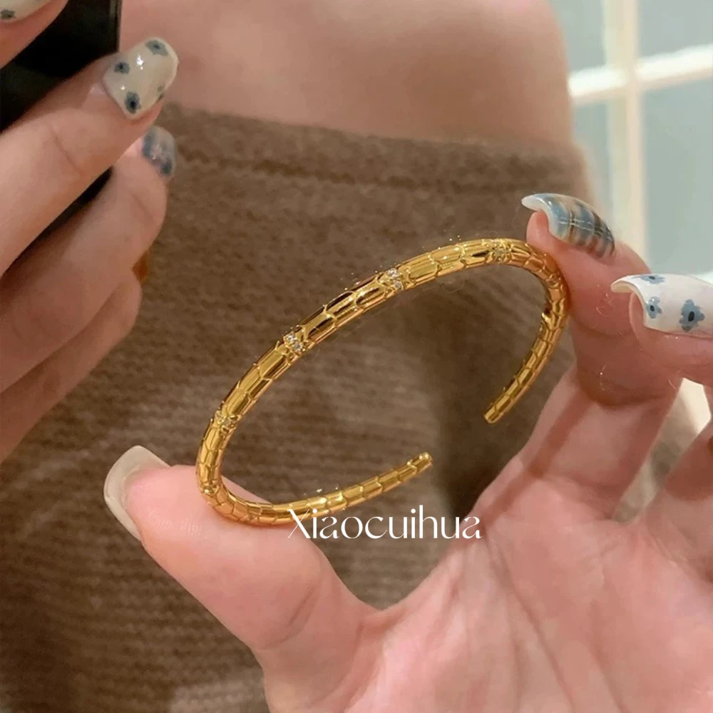 开口手镯经典手工重工百搭diy女生饰品